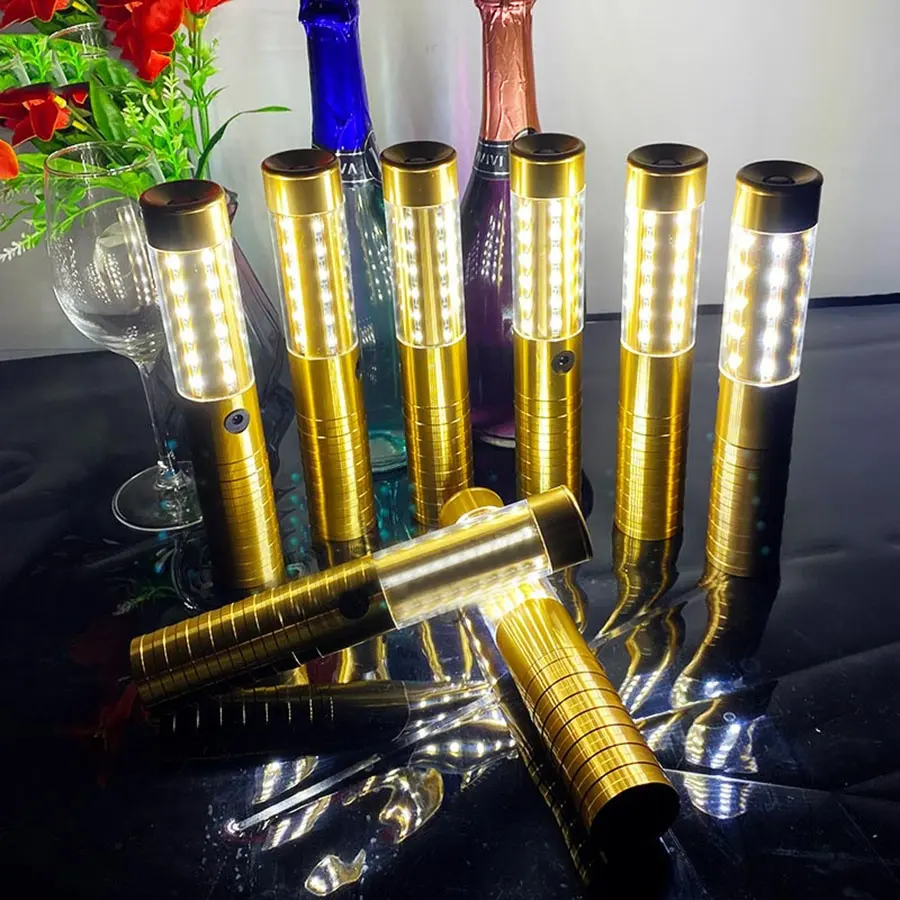 Shenzhen Quality LED bottle service sparkler champagne bottle stopper strobe baton light with super bright fast blinking LEDs