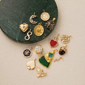 Européen Américain 18K Couleur Préservation En Acier Inoxydable DIY Croix Collier Accessoires Lune Animal Série Bouddhisme Papillon - Product Image 3