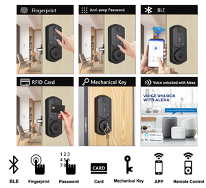 Kunci Pintu Pintar Berkualitas Tinggi, Kenop Pintu Digital, Kunci Pintu Digital Elektrik Wifi, Kunci Pintu Pintar Digital Tanpa Kunci, Kunci Digital - Product Image 4