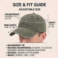 Casquette de baseball unisexe vintage effet vieilli personnalisable – Casquettes ajustables brodées avec logo sur mesure