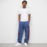 Pantalon de jogging ample pour homme, coupe large, en molleton French Terry, délavé, colorblock, personnalisé