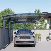 Cochera Moderna de Aluminio de Lujo con Diseño Elegante para Entrada de Vehículos de Villas y Decoración de Jardines Exteriores