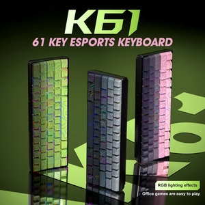 Teclado Mecânico RGB com Fio de Perfil Baixo 60% Sem Logo para Jogos, OEM, com Switches Vermelhos e Azuis, 61 Teclas, Mini DIY Personalizável para PC - Product Image 6