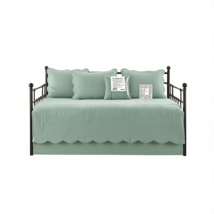 DB 6-Piece Reversible <b>Daybed</b> <b>Cover</b> Set Seafoam Egyptian Cotton King Size Classic Bedding Set - Product Image 1