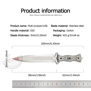 Couteau de poche utilitaire OEM Demon Lord personnalisable en acier inoxydable, manche G10, haute qualité, survie en extérieur, chasse, garantie 1 an - Product Image 6