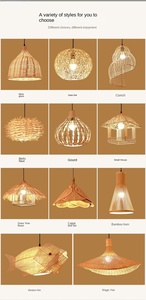 โคมไฟแขวนเพดานทำจากไม้ไผ่หวายขนาดใหญ่ปรับแต่งได้สไตล์อุตสาหกรรมใหม่ล่าสุดใช้ในห้องร้านอาหารร้านอาหาร - Product Image 4