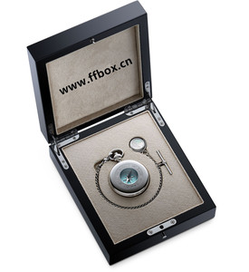 Estuche de madera de lujo para exhibición de reloj, caja de regalo con forro de ante - Product Image 5