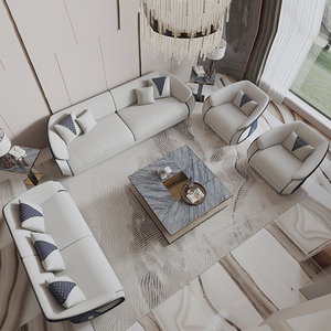 Elegant Sofa Suite with <strong>Unique</strong> Color - blocking Design, Suited for High - end Home <strong>Spaces</strong> - Product Image 3