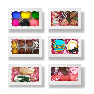 Kotak Kue Kardus Putih Ramah Lingkungan dengan Jendela Bergelombang Transparan, Kemasan Hadiah Mewah untuk Kue Kering, Dessert, dan Macaron - Product Image 3
