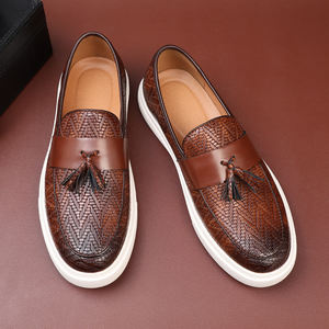 Men Shoes Pu Leather Casual Men`s Loafers Sneakers Breathable Slip on <b>Boat</b> Italian Dress Shoes for Men - Product Image 5