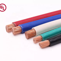 Cable Eléctrico THHN THWN de Cobre Trenzado de Calibre 8, 10, 12, 14 AWG 12/2, Cable para Construcción