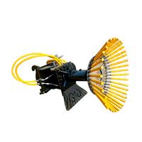 Balayeuse hydraulique pour chargeuse compacte à livraison rapide – Brosse rotative pour le nettoyage des routes et des herbes