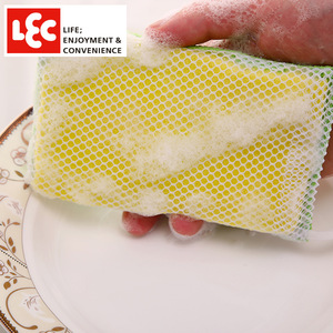 Éponge japonaise LEC pour la vaisselle, motif rectangulaire hexagonal, éponge de nettoyage pour la cuisine, éliminateur d'huile, douce pour les mains - Product Image 1