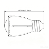Ampoule LED de remplacement pour guirlande lumineuse de festival S14 120V E26 2600K 0.5W et 0.8W, ampoule en plastique pour guirlande lumineuse