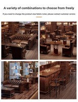 Ensemble table et chaises de bar en bois massif de style américain pour la maison, l'hôtel, le pub et le salon
