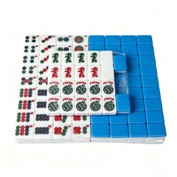 Jeu de société d'intérieur, ensemble de Mahjong américain en mélamine, 166 tuiles, tuiles en mélamine solide, option OEM personnalisée