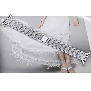 Pulsera de diamantes Correa de acero inoxidable para <span class=keywords><strong>Apple</strong></span> <span class=keywords><strong>Watch</strong></span> Band Correas Para Reloj para <span class=keywords><strong>Apple</strong></span> <span class=keywords><strong>Watch</strong></span> ultra 3 2 49mm Series 11 10 9 - Product Image 5