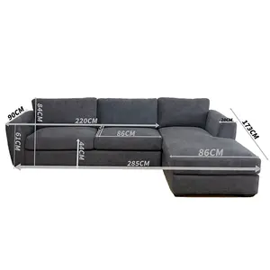 Nuovo Design divano ad angolo a forma di L per soggiorno Premium divano Materia