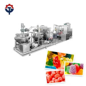 Stainless Steel Fruit Gummy Making Machines Starchless Gelatin Gummy Candy Production Line