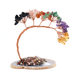 Wholesale Natural Crystal Chips Rose Quartz Gemstone Gravel 7 Chakra Crystal <b>Tree</b> - Product Image 3