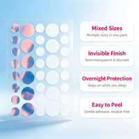 Patchs Hydrocolloïdes Respirants et Discrets pour l'Acné du Visage – Cica, Acide Salicylique, Étoiles Colorées, Thé Vert, Huile de Calendula