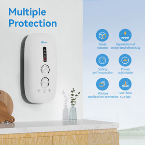 Calentador de Agua Eléctrico Instantáneo Portátil de 220V 5.5kw con Bomba Silenciosa y Perilla de Control para Ducha y Baño - Product Image 5