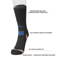 Chaussettes de compression en éponge pour femmes et hommes Circulation Meilleur soutien pour la course sportive, la randonnée
