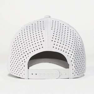 Gorra de Béisbol Deportiva Personalizada con Logotipo, 5 Paneles, Blanca, de Secado Rápido, Transpirable, Impermeable, con Corte Láser, 100% Poliéster - Product Image 5