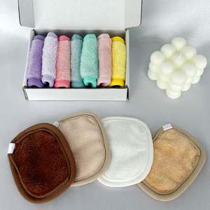 Tampons nettoyants pour le visage personnalisables <span class=keywords><strong>Démaquillant</strong></span> antibactérien en microfibre Serviette de maquillage en <span class=keywords><strong>bambou</strong></span> <span class=keywords><strong>lavable</strong></span> en machine - Product Image 4