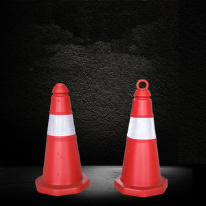 Özelleştirilmiş ucuz PE kaldırma halkası işareti varil anti-çarpışma reklam yansıtıcı trafik konisi - Product Image 4