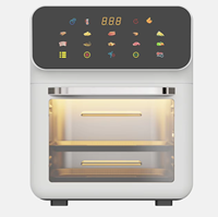 Four à Friture à Air Chaud 15L 8-en-1 avec Écran Tactile Numérique, Circulation d'Air Chaud à 360°, Température 80-200°C, Minuteur et Fenêtre, Rôtissoire Électrique pour la Cuisine Familiale