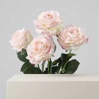Rose 3D personnalisée au toucher réel avec revêtement réaliste au toucher, fleurs artificielles réalistes pour les arrangements floraux de mariage