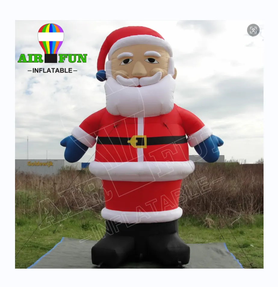 Airfun đứng trên mặt đất Inflatable Santa Claus giá thấp bền ngoài trời lớn Inflatable giáng sinh trang trí bóng