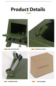 <span class=keywords><strong>Estufa</strong></span> Portátil Plegable de Carbón para Acampar, de Acero Inoxidable, para Picnic y Viajes por Carretera - Product Image 4