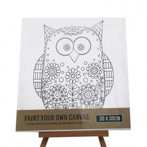 Vente chaude 2025, toile de peinture pré-imprimée en bois de pin de 30*30 cm, style dessin animé, kit de dessin artistique, kit de peinture pour enfants, vente en gros - Product Image 5