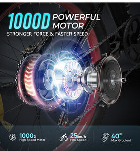 AU Warehouse 48v Lithium Battery Foldable Electric Bike with Fat Tire Bicicleta Electrica for Dirt Bike Use - Product Image 4