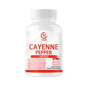 Cayenne Pepper Extract Capsules with Ginger, Turmeric Curcumin Supports Cardiovascular Health Promotes Digestive System Function