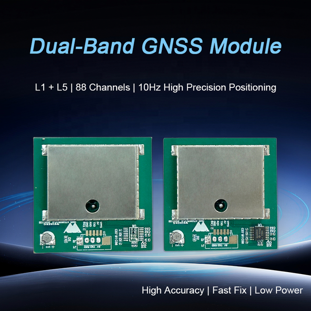 GNSS Dual-Frequency Module Mini Tracking Chip L1 L5 BDS GPS Galileo 10Hz Positioning Module for Motorcycle Car UAV Vehicle IoT