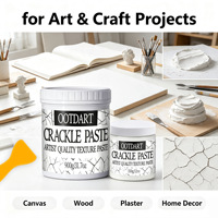 Pâte texturée craquelée acrylique pour peinture à la main, ensemble de matériaux de modelage tridimensionnel pour effets de vieillissement et peinture créative