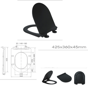 WC en céramique CE Rosatoiletpot, article pour salle de bain et cuisine, toilette surélevée. Confort supplémentaire, hub sanitaire, WC à poser, nouveau chasse d'eau W/C - Product Image 5