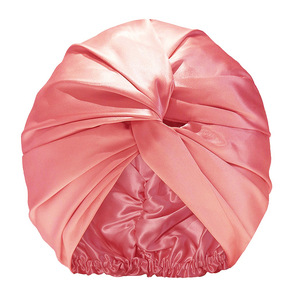 Bonnet de nuit en soie pour femmes, Turban élastique, soins de cheveux bouclés, noué, en Satin, pour dormir, FF58 - Product Image 3
