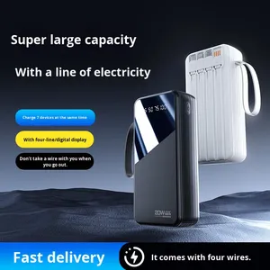 Batterie externe ultra-grande capacité 50 000 mAh Li-polymère, charge rapide Type-C, affichage numérique intelligent, utilisation en extérieur, autonomie extra longue - Product Image 5
