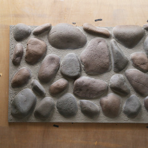 Dingshang 3D chống cháy bề mặt rắn PU đá cuội đá tường bảng điều khiển lớn slab Pebble gạch cho tường ốp 3D mô hình thiết kế - Product Image 3