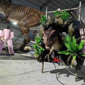 Dinosaurio animatrónico realista, t-rex <span class=keywords><strong>de</strong></span> tamaño real en cueva - Product Image 2