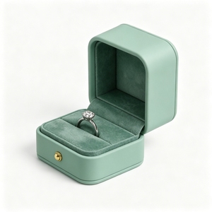 Luxury Faux Leather <b>Ring</b> <b>Box</b> Wholesale Custom Logo Premium Jewelry <b>Gift</b> Packaging <b>Box</b> Factory Direct <b>for</b> High End Brands - Product Image 5