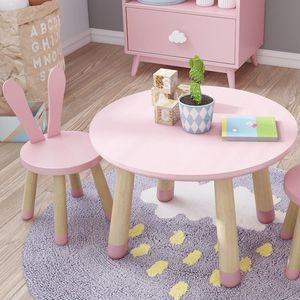 Solid Wood Kids <b>Study</b> <b>Desk</b> And Chair Set Minimalist Design Durable For Children's Room - Product Image 2