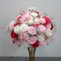 Boule de fleurs artificielles en soie (rose et marguerite) pour centre de table de mariage, décoration de table, cérémonie, fête, événement, scène, allée