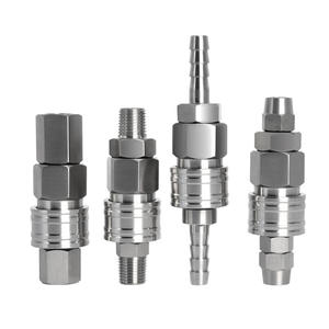 Customized 304 Stainless Steel Quick-Connect C-Type Self-Locking Air Pump/Compressor Pneumatic Male/<b>Female</b> <b>Connector</b> for Various - Product Image 1