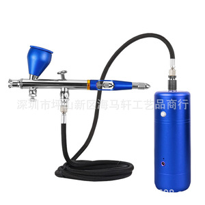 Ensemble d'aérographes avec pompe à air, alimentation par gravité, double action, vitesse réglable, alimenté par USB, portable, pour travaux d'art, peinture de modèles - Product Image 4