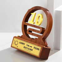 Trophée et Médaille Créatifs en Bois Massif Imprimés UV pour les Récompenses d'Anniversaire de Travail (5ème et 10ème Anniversaire)